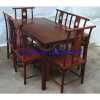 紅木仿古家具雞翅木餐桌，紅酸枝餐桌七件套