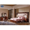 高檔紅木家具品牌-瀚晟堂蝶戀花新中式紅木床，大果紫檀家具