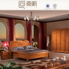 奇新家具套房家具定制，虎斑木全實(shí)木床